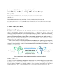 Towards Human-AI Mutual Learning: A New Research Paradigm