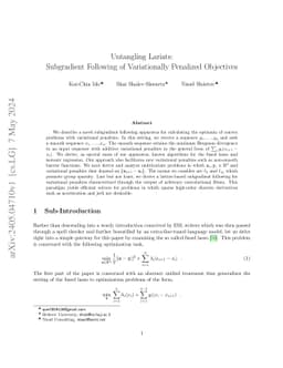 Untangling Lariats: Subgradient Following of Variationally Penalized Objectives