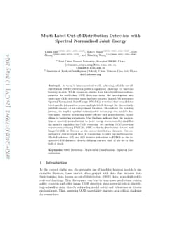 Multi-Label Out-of-Distribution Detection with Spectral Normalized Joint
  Energy