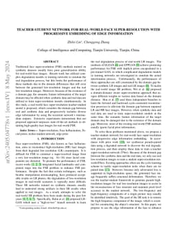 Teacher-Student Network for Real-World Face Super-Resolution with
  Progressive Embedding of Edge Information