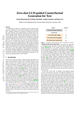 Zero-shot LLM-guided Counterfactual Generation for Text
