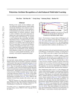 Pedestrian Attribute Recognition as Label-balanced Multi-label Learning