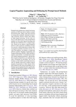 Logical Negation Augmenting and Debiasing for Prompt-based Methods