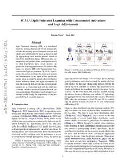 SCALA: Split Federated Learning with Concatenated Activations and Logit
  Adjustments
