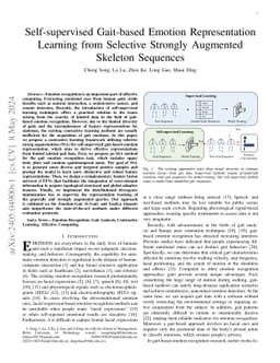 Self-supervised Gait-based Emotion Representation Learning from
  Selective Strongly Augmented Skeleton Sequences