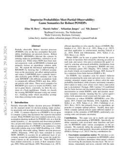 Imprecise Probabilities Meet Partial Observability: Game Semantics for
  Robust POMDPs