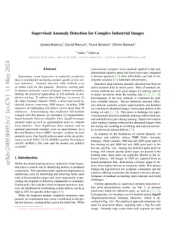 Supervised Anomaly Detection for Complex Industrial Images