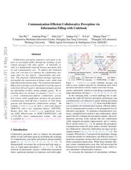 Communication-Efficient Collaborative Perception via Information Filling
  with Codebook