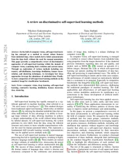 A review on discriminative self-supervised learning methods