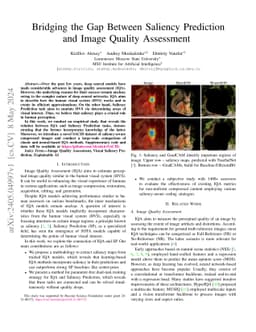 Bridging the Gap Between Saliency Prediction and Image Quality
  Assessment