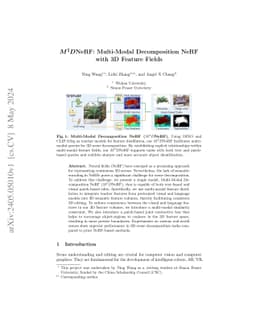 ${M^2D}$NeRF: Multi-Modal Decomposition NeRF with 3D Feature Fields