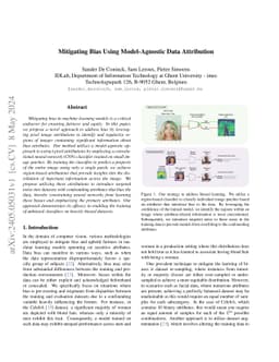 Mitigating Bias Using Model-Agnostic Data Attribution