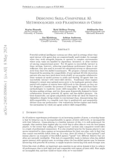 Designing Skill-Compatible AI: Methodologies and Frameworks in Chess