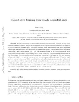 Robust deep learning from weakly dependent data