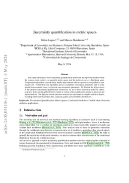 Uncertainty quantification in metric spaces