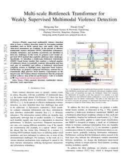 Multi-scale Bottleneck Transformer for Weakly Supervised Multimodal
  Violence Detection