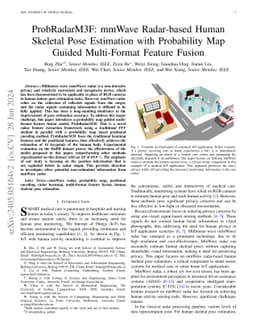 ProbRadarM3F: mmWave Radar based Human Skeletal Pose Estimation with
  Probability Map Guided Multi-Format Feature Fusion