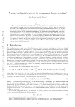 A score-based particle method for homogeneous Landau equation