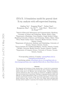 EVA-X: A Foundation Model for General Chest X-ray Analysis with
  Self-supervised Learning