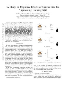 A Study on Cognitive Effects of Canvas Size for Augmenting Drawing Skill