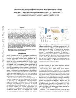 Harmonizing Program Induction with Rate-Distortion Theory