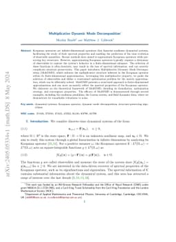 Multiplicative Dynamic Mode Decomposition