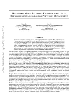 Markowitz Meets Bellman: Knowledge-distilled Reinforcement Learning for
  Portfolio Management