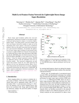 Multi-Level Feature Fusion Network for Lightweight Stereo Image
  Super-Resolution