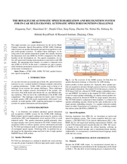 The RoyalFlush Automatic Speech Diarization and Recognition System for
  In-Car Multi-Channel Automatic Speech Recognition Challenge