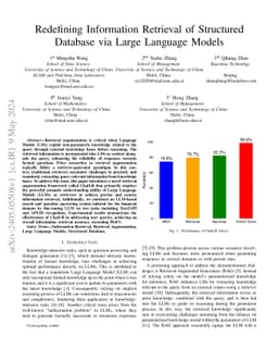Redefining Information Retrieval of Structured Database via Large
  Language Models
