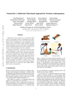 NurtureNet: A Multi-task Video-based Approach for Newborn Anthropometry