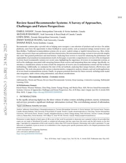 Review-based Recommender Systems: A Survey of Approaches, Challenges and Future Perspectives