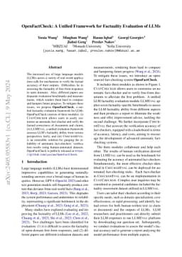 OpenFactCheck: A Unified Framework for Factuality Evaluation of LLMs