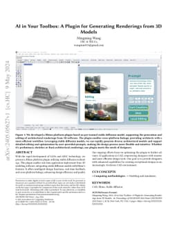 AI in Your Toolbox: A Plugin for Generating Renderings from 3D Models