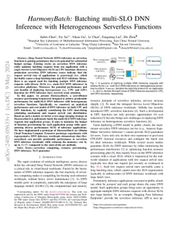 HarmonyBatch: Batching multi-SLO DNN Inference with Heterogeneous
  Serverless Functions