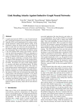 Link Stealing Attacks Against Inductive Graph Neural Networks