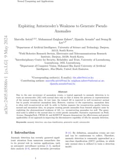 Exploiting Autoencoder's Weakness to Generate Pseudo Anomalies