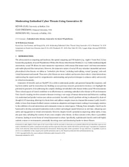 Moderating Embodied Cyber Threats Using Generative AI