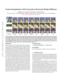 Frame Interpolation with Consecutive Brownian Bridge Diffusion
