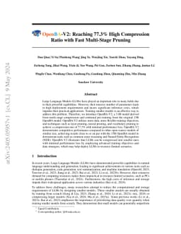 OpenBA-V2: Reaching 77.3% High Compression Ratio with Fast Multi-Stage
  Pruning
