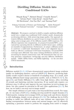Distilling Diffusion Models into Conditional GANs