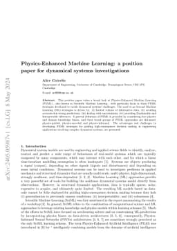 Physics-Enhanced Machine Learning: a position paper for dynamical
  systems investigations