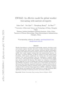 EWMoE: An effective model for global weather forecasting with
  mixture-of-experts