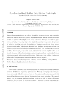 Deep Learning-Based Residual Useful Lifetime Prediction for Assets with Uncertain Failure Modes