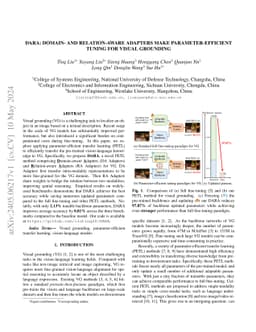 DARA: Domain- and Relation-aware Adapters Make Parameter-efficient
  Tuning for Visual Grounding