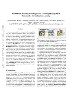 MaskMatch: Boosting Semi-Supervised Learning Through Mask
  Autoencoder-Driven Feature Learning