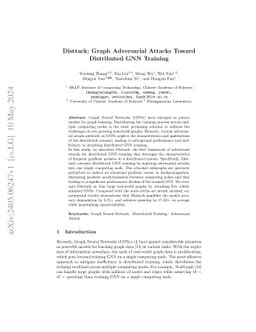 Disttack: Graph Adversarial Attacks Toward Distributed GNN Training