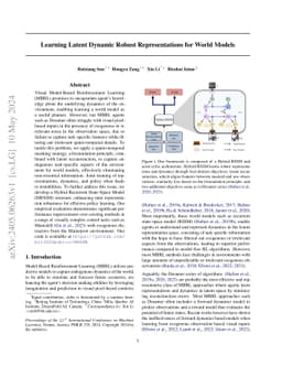 Learning Latent Dynamic Robust Representations for World Models
