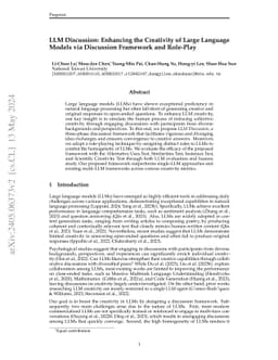 LLM Discussion: Enhancing the Creativity of Large Language Models via
  Discussion Framework and Role-Play