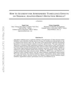 How to Augment for Atmospheric Turbulence Effects on Thermal Adapted
  Object Detection Models?